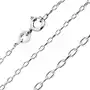 Biżuteria e-shop Błyszczący srebrny łańcuszek 925 - owale połączone ukośnie, 1,6 mm Sklep