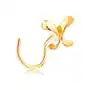 Błyszczący złoty piercing do nosa 585 - mały lśniący motylek, zagięty Biżuteria e-shop Sklep