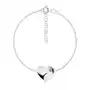 Biżuteria e-shop Brylantowa bransoletka ze srebra 925 - wypukłe serce, gwiazda polarna, bezbarwny diament Sklep