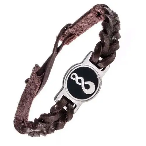 Ciemnobrązowa bransoletka ze skóry - podwójna spirala tribal Biżuteria e-shop