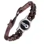 Ciemnobrązowa bransoletka ze skóry - podwójna spirala tribal Biżuteria e-shop Sklep