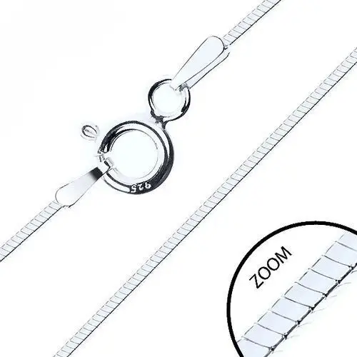 Cienki czteroboczny łańcuszek, srebro 925, szerokość 0,6 mm, długość 500 mm Biżuteria e-shop