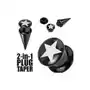 Biżuteria e-shop Czarny plug i taper star - szerokość: 4 mm Sklep