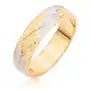 Biżuteria e-shop Dwukolorowy pierścionek z rombowym wzorem - rozmiar: 49 Sklep