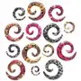 Biżuteria e-shop Expander do ucha - spirala, skóra węża - szerokość: 6 mm, kolor kolczyka: pomarańczowy Sklep