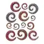 Expander do ucha - spirala, wzór lampart - Szerokość: 10 mm, Kolor: Różowy, F11.17 Sklep