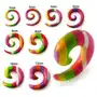 Biżuteria e-shop Expander do ucha - spirala z kolorowymi paseczkami - szerokość: 4 mm Sklep