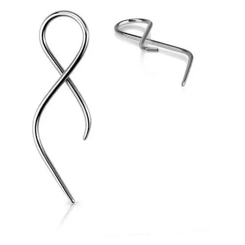 Biżuteria e-shop Expander do ucha ze stali chirurgicznej 316l - skręcona spirala - szerokość: 2 mm