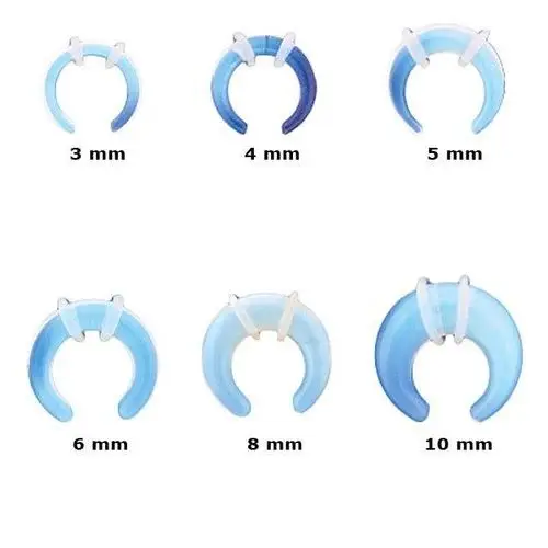 Biżuteria e-shop Expander - rozpychacz niebieski opal, para - szerokość: 6 mm