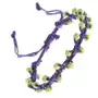 Fioletowa bransoletka przyjaźni - zielone koraliki na sznurku Biżuteria e-shop Sklep