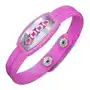 Biżuteria e-shop Fioletowa bransoletka z gumy z wyrytymi kółkami na wstawce Sklep