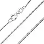Biżuteria e-shop Kanciasty srebrny łańcuszek 925 - rząd płaskich owalów, 0,8 mm Sklep
