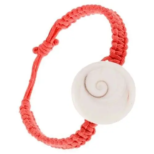 Karminowa bransoletka z zaplecionych sznurków, okrągła ozdoba, kolor czerwony