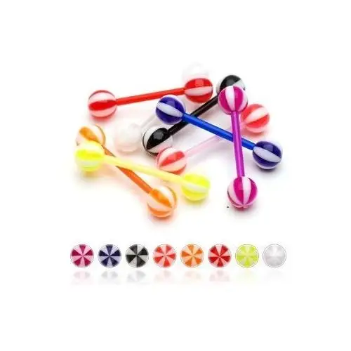Kolczyk do języka piłka plażowa - kolor kolczyka: fioletowy Biżuteria e-shop