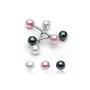 Kolczyk do języka z kolorowymi perłowymi kuleczkami - kolor kolczyka: biały Biżuteria e-shop Sklep