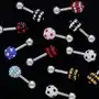 Kolczyk do traugusa - cyrkoniowa kula - kolor cyrkoni: aqua - przeźroczysty Biżuteria e-shop Sklep