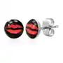 Kolczyki ze stali 316l - czerwone usta na czarnym tle Biżuteria e-shop Sklep