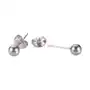 Biżuteria e-shop Kolczyki ze stali chirurgicznej, małe kuleczki srebrnego koloru - główka: 5 mm Sklep