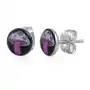 Biżuteria e-shop Kolczyki ze stali - różowo-biały muchomorek na czarnym tle, wkręty Sklep