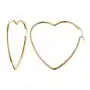 Biżuteria e-shop Kolczyki ze stali w kolorze miedzi - błyszczący kontur serca, angielski zamek Sklep