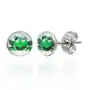 Biżuteria e-shop Kolczyki ze stali zielona uśmiechnięta żaba Sklep