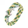 Kolorowa bransoletka na rękę w zielonym, żółtym i białym kolorze, lśniąca kotwica Biżuteria e-shop Sklep