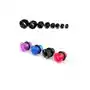 Kolorowy akrylowy tunel do ucha z marmurowym wzorem - szerokość: 6 mm, kolor kolczyka: fioletowy Biżuteria e-shop Sklep