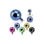 Biżuteria e-shop Kuleczka do implantu ze stali 316l - powierzchnia anodowana, różne kolory, 5 mm - kolor kolczyka: zielony Sklep