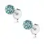 Biżuteria e-shop Kuleczkowe kolczyki ze srebra 925, niebieskie kryształki preciosa, 4 mm Sklep