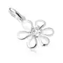 Biżuteria e-shop Kwiat z przezroczystą okrągłą cyrkonią pośrodku, wisiorek ze srebra 925 Sklep