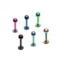 Biżuteria e-shop Labret z kulką anodyzowany tytan - grubość kolczyka: 1,6 mm, kolor cyrkoni: fioletowy - a Sklep