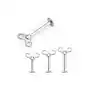 Biżuteria e-shop Labret ze stali chirurgicznej - kluczyk do nakręcania - wymiary: 1,2 mm x 10 mm Sklep
