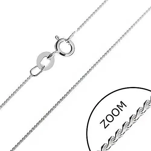 Biżuteria e-shop Łańcuszek srebrny 925 - delikatny wężyk, zaokrąglone ogniwa s, 0,6 mm