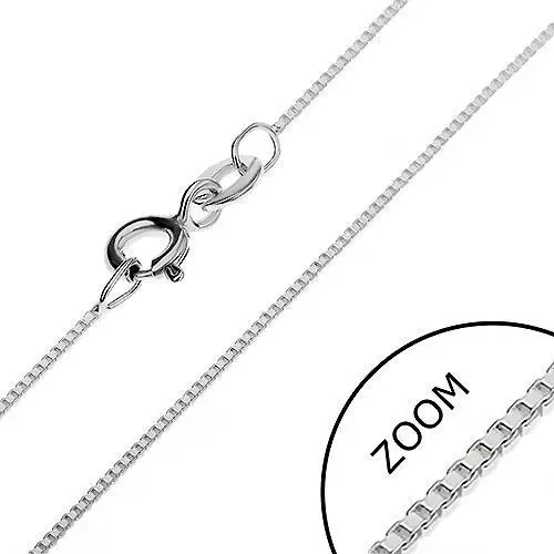 Łańcuszek srebrny 925 - prostopadle połączone puste kostki, 0,7 mm