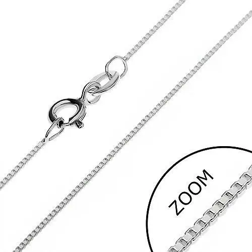 Łańcuszek srebrny 925 - prostopadle połączone puste kostki, 0,7 mm 2