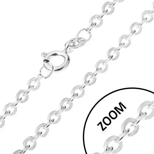 Biżuteria e-shop Łańcuszek z prostopadle połączonymi ogniwami ze srebra 925, szerokość 1,2 mm, długość 550 mm