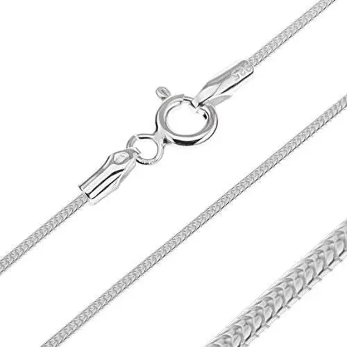 Biżuteria e-shop Łańcuszek ze srebra 925 - błyszczący karbowany wężyk, 1,2 mm