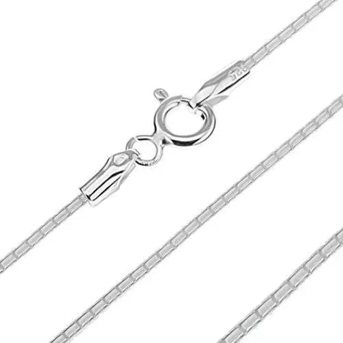 Łańcuszek ze srebra 925 - błyszczący wężyk z nacięciami, 1 mm Biżuteria e-shop