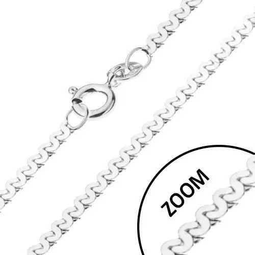 Łańcuszek ze srebra 925 - eska, lśniący, szerokość 1 mm, długość 450 mm Biżuteria e-shop