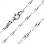 Łańcuszek ze srebra 925 - gęste płaskie ogniwa z efektem spirali, szerokość 1 mm, długość 550 mm Biżuteria e-shop Sklep