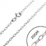 Łańcuszek ze srebra 925 - gładkie owale połączone ukośnie, 2 mm Biżuteria e-shop Sklep