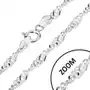 Łańcuszek ze srebra 925, płaskie kanciaste ogniwa, lśniący, spirala, grubość 2 mm, długość 450 mm Biżuteria e-shop Sklep