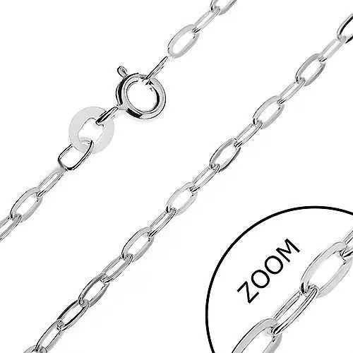 Łańcuszek ze srebra 925 - płaskie owalne ogniwa, 2,2 mm Biżuteria e-shop
