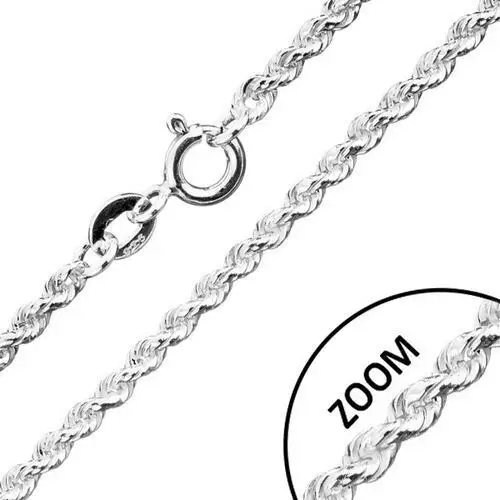 Łańcuszek ze srebra 925, spiralnie połączone ogniwa, grubość 1,8 mm, długość 500 mm, R16.09
