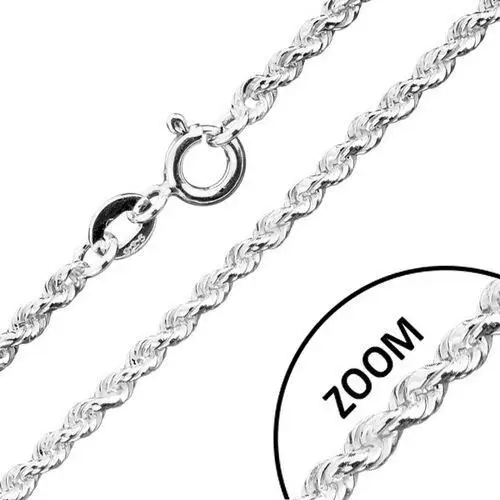 Łańcuszek ze srebra 925, spiralnie połączone ogniwa, grubość 1,8 mm, długość 550 mm Biżuteria e-shop