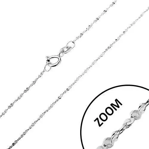 Łańcuszek ze srebra 925 - zakręcona linia, spiralnie połączone ogniwa, szerokość 1,2 mm, długość 550 mm, R09.08