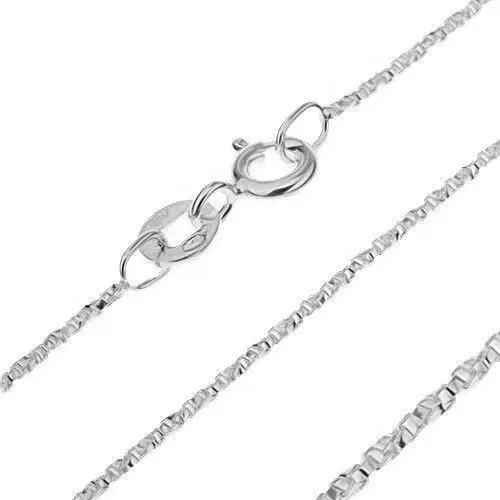 Biżuteria e-shop Łańcuszek ze srebra 925 - zakrzywione kostki połączone pionowo, 0,9 mm