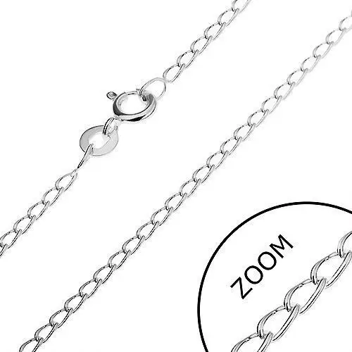 Biżuteria e-shop Łańcuszek ze srebra 925 - zaokrąglone podłużne ogniwa, 1,7 mm