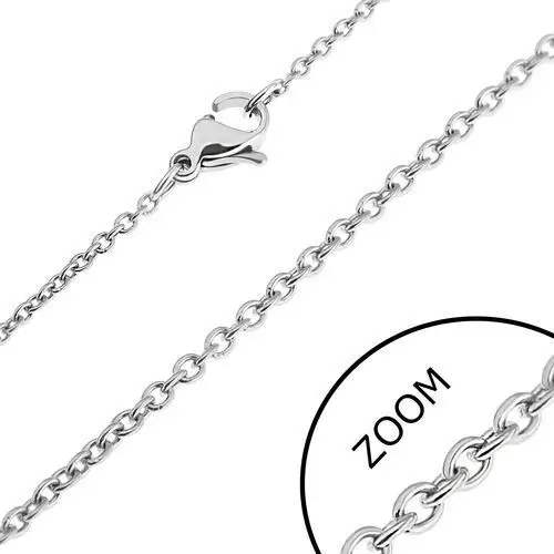 Biżuteria e-shop Łańcuszek ze stali - rolo okrągłe ogniwa - wymiary: 1,5 x 460 mm