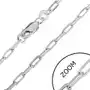 Lśniący łańcuszek ze srebra 925 - podłużne ścięte ogniwa, 2,6 mm Biżuteria e-shop Sklep
